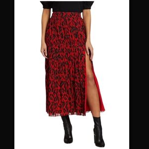 DEREK LAM 10 CROSBY Qualley Abstract Leopard Skirt